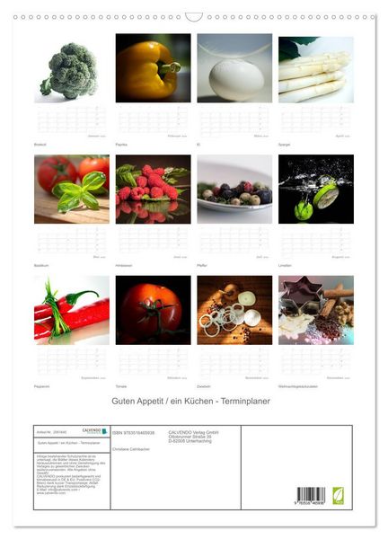 Produktbild: Guten Appetit / ein K&uuml;chen - Terminplaner (Wandkalender 2026 DIN A2 hoch), CALVENDO Monatskalender