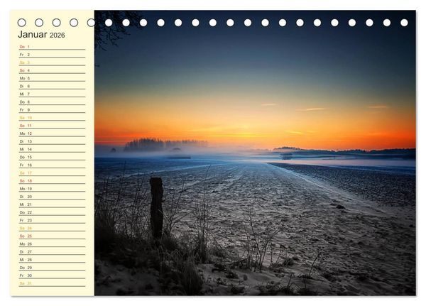 Produktbild: Friesland, verzauberte Landschaft an der Nordsee (Tischkalender 2026 DIN A5 quer), CALVENDO Monatskalender