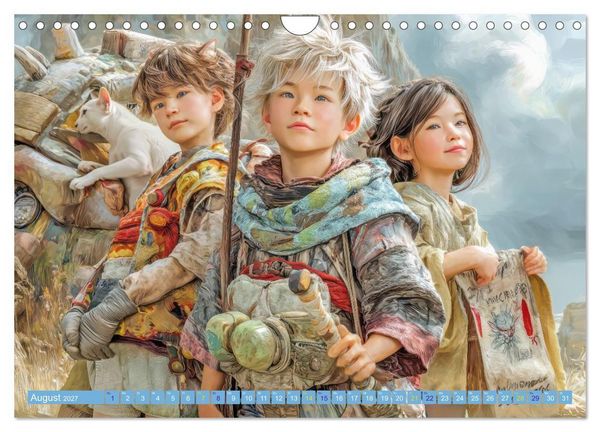 Produktbild: Japanische Figuren - Im Anime-Stil (Wandkalender 2027 DIN A4 quer), CALVENDO Monatskalender