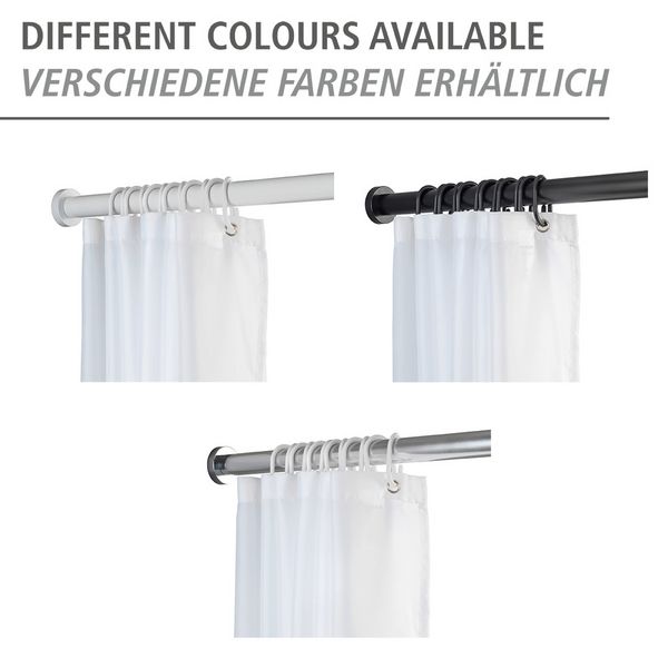 Produktbild: Teleskop-Duschstange Mod. Luz 110 - 185 cm, Wei&szlig;, ausziehbar, aus rostfreiem Aluminium