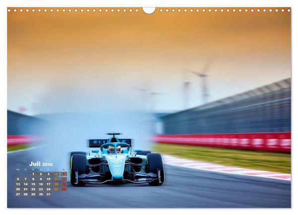 Produktbild: Formel E, Strom, Speed und Sieg (Wandkalender 2026 DIN A3 quer), CALVENDO Monatskalender