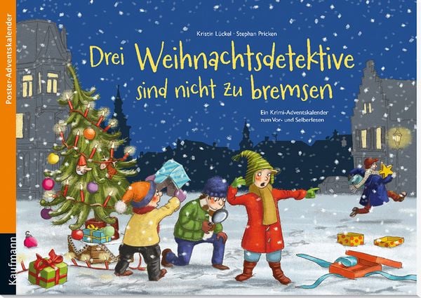 Produktbild: Drei Weihnachtsdetektive sind nicht zu bremsen. Ein Krimi-Poster-Adventskalender zum Vor- und Selberlesen