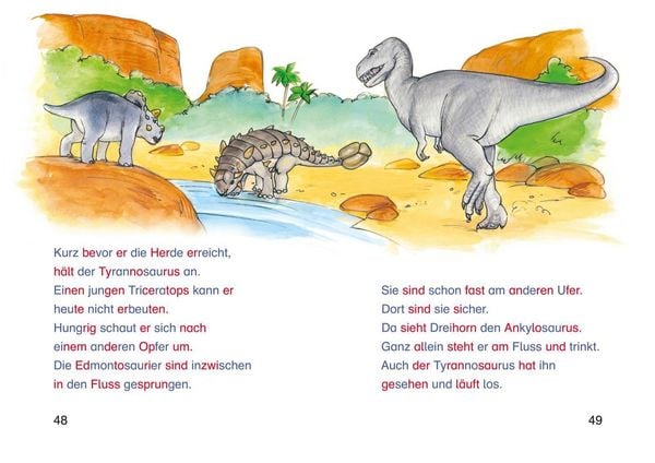 Produktbild: LESEMAUS zum Lesenlernen Sammelb&auml;nde: Spannende Dinosaurier-Silben-Geschichten