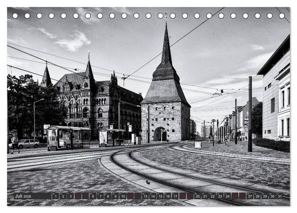 Produktbild: Ein Blick auf die Hansestadt Rostock (Tischkalender 2026 DIN A5 quer), CALVENDO Monatskalender