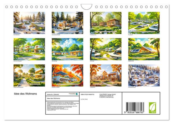 Produktbild: Idee des Wohnens (Wandkalender 2026 DIN A4 quer), CALVENDO Monatskalender