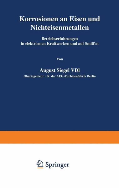 Produktbild: Korrosionen an Eisen und Nichteisenmetallen