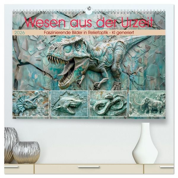 Produktbild: Wesen aus der Urzeit (hochwertiger Premium Wandkalender 2026 DIN A2 quer), Kunstdruck in Hochglanz