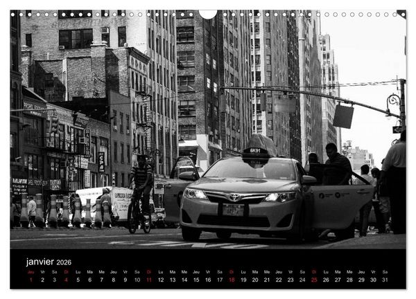 Produktbild: New York en noir et blanc (Calendrier mural 2026 DIN A3 vertical), CALVENDO calendrier mensuel