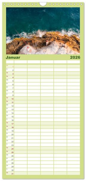 Produktbild: Familienplaner 2026 - Gran Canaria mit 5 Spalten (Wandkalender, 21 x 45 cm) CALVENDO