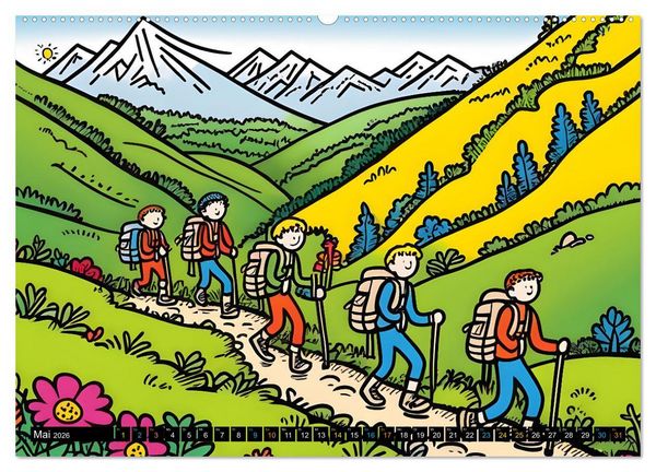 Produktbild: Comics f&uuml;r Kinder . Kinder lieben Abwechslung (hochwertiger Premium Wandkalender 2026 DIN A2 quer), Kunstdruck in Hochglanz
