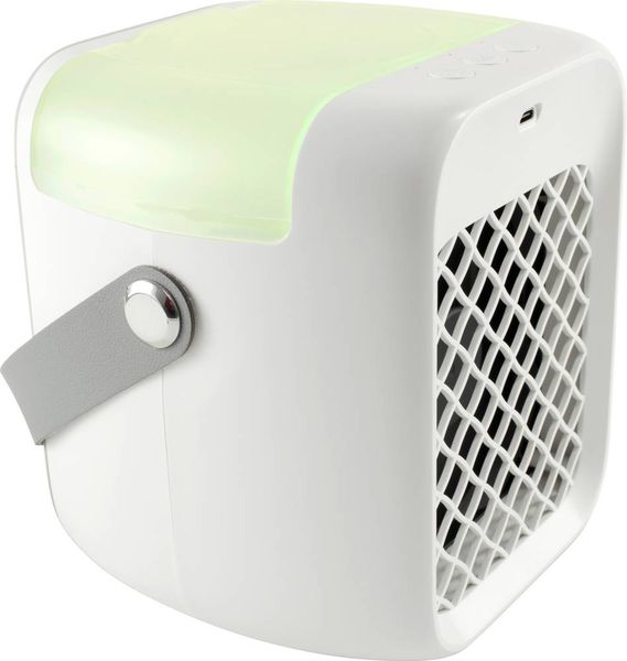 Produktbild: X4-LIFE Luftk&uuml;hler (L x B x H) 15.2 x 17.4 x 17.3 cm mit Akku, mit Beleuchtung, mit w&auml;hlbaren Stimmungslichtern