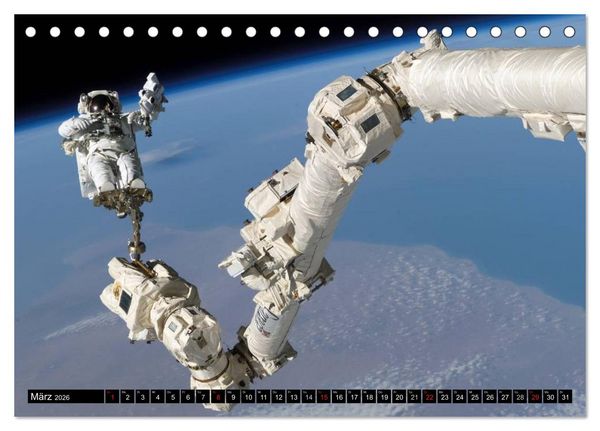 Produktbild: Missionen im Weltall (Tischkalender 2026 DIN A5 quer), CALVENDO Monatskalender