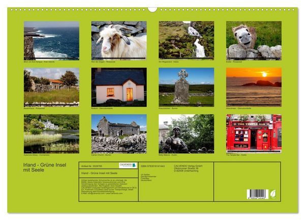 Produktbild: Irland - Gr&uuml;ne Insel mit Seele (Wandkalender 2026 DIN A2 quer), CALVENDO Monatskalender