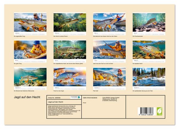 Produktbild: Jagd auf den Hecht (Wandkalender 2026 DIN A3 quer), CALVENDO Monatskalender