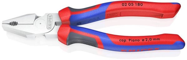 Produktbild: Knipex 02 05 180 Werkstatt Kraft-Kombizange 180mm DIN ISO 5746