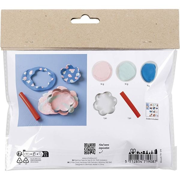 Produktbild: Creativ Company Mini Kreativ Set Modellieren, Schalen, Pastellblau, Hellpink