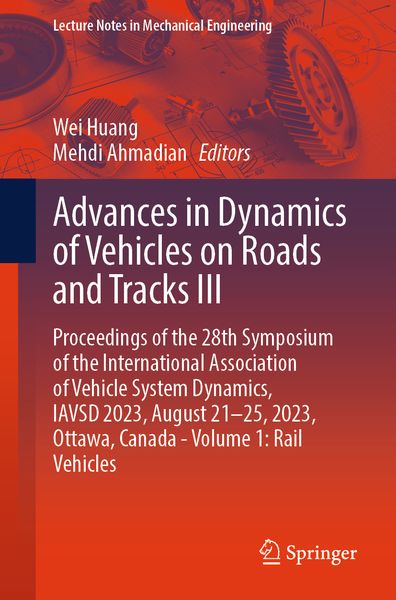 Produktbild: Advances in Dynamics of Vehicles on Roads and Tracks III
