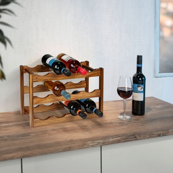 Produktbild: Weinregal Mod. Fondi, aus massivem Akazienholz