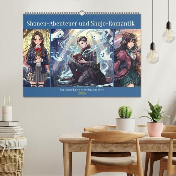 Produktbild: Shōnen-Abenteuer und Shōjo-Romantik - Ein Manga-Kalender f&uuml;r Herz und Seele (Wandkalender 2026 DIN A2 quer), CALVENDO Monatskalender