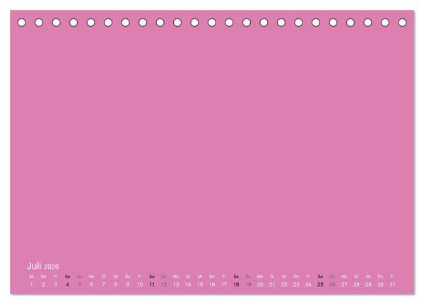 Produktbild: Bastelkalender - Pink (Tischkalender 2026 DIN A5 quer), CALVENDO Monatskalender