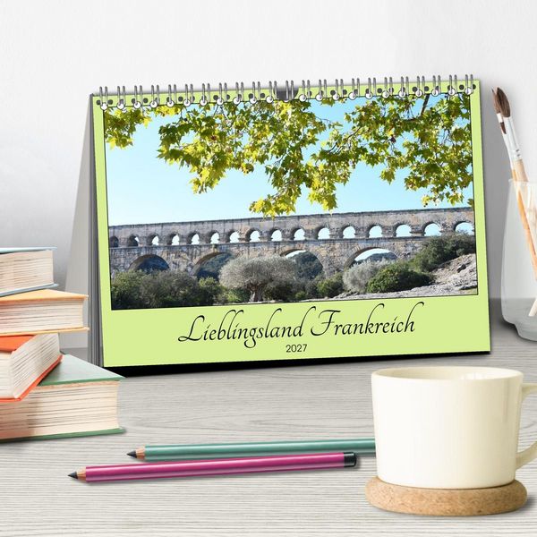 Produktbild: Lieblingsland Frankreich (Tischkalender 2027 DIN A5 quer), CALVENDO Monatskalender