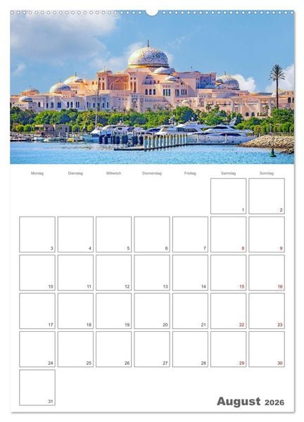 Produktbild: Abu Dhabi - Reiseplaner (hochwertiger Premium Wandkalender 2026 DIN A2 hoch), Kunstdruck in Hochglanz