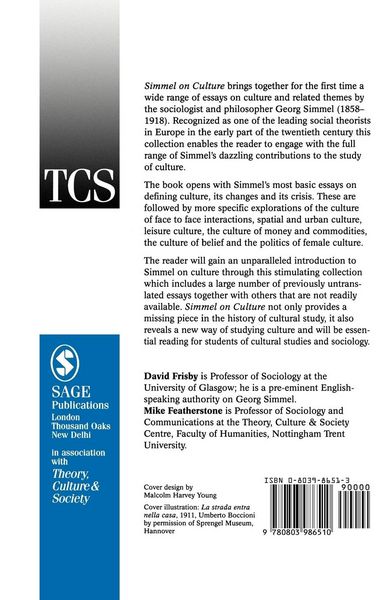Produktbild: Simmel on Culture