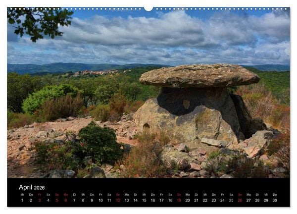 Produktbild: Frankreichs geheimnisvoller S&uuml;den - Dolmen und Menhire im Languedoc-Roussillon (hochwertiger Premium Wandkalender 2026 DIN A2 quer), Kunstdruck in Hochglanz