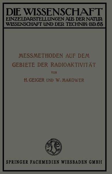 Produktbild: Me&szlig;methoden auf dem Gebiete der Radioaktivit&auml;t