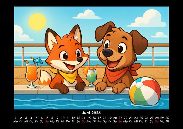 Produktbild: Finn & Wuff auf Kreuzfahrt 2026 Fotokalender DIN A3
