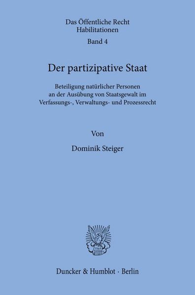 Produktbild: Der partizipative Staat.