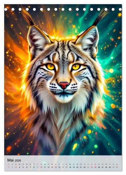 Produktbild: Neon Wildlife (Tischkalender 2026 DIN A5 hoch), CALVENDO Monatskalender