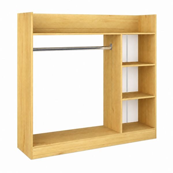 Produktbild: Holz Kleiderst&auml;nder mit Regal & Stange Palosa L