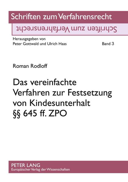 Produktbild: Das vereinfachte Verfahren zur Festsetzung von Kindesunterhalt nach &sect;&sect; 645 ff. ZPO