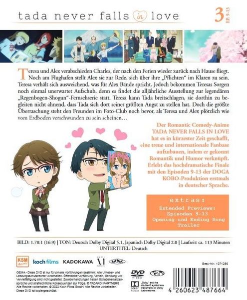 Produktbild: Tada Never Falls in Love Vol. 3 (Ep. 9-13)