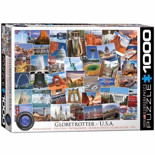 Eurographics 6000-0750 - Globetrotter USA , Puzzle, 1.000 Teile