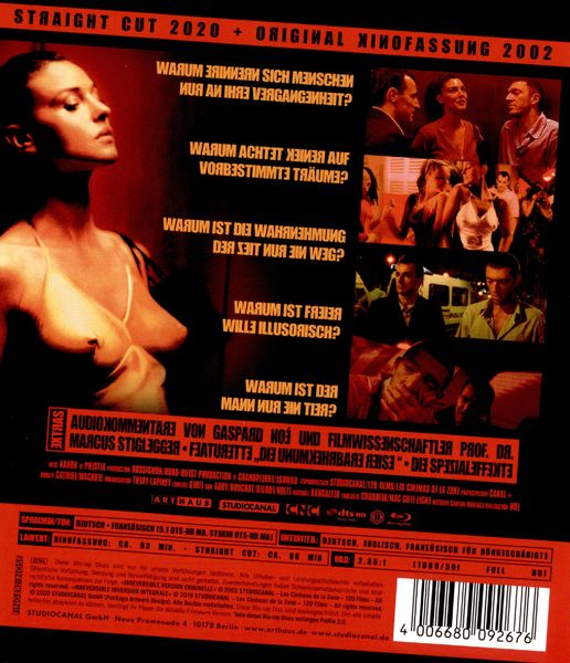 Produktbild: Irreversible / Kinofassung & Straight Cut / Collector's Edition [2 BRs]