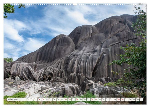 Produktbild: Seychelles - Des &icirc;les de r&ecirc;ve dans l'oc&eacute;an Indien (Calendrier mural 2026 DIN A2 vertical), CALVENDO calendrier mensuel