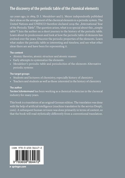 Produktbild: The discovery of the periodic table of the chemical elements