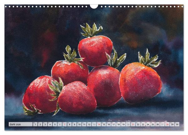 Produktbild: Obst Aquarelle (Wandkalender 2026 DIN A3 quer), CALVENDO Monatskalender