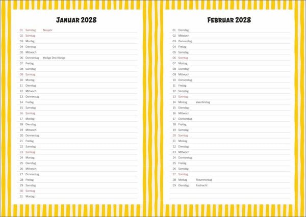 Produktbild: Stitch 17-Monats-Kalenderbuch A5 2027 - 17 Monate. Von August 2026 bis Dezember 2027