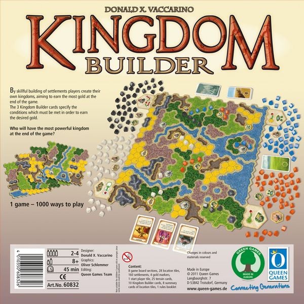 Produktbild: Queen Games - Kingdom Builder - Bau Dein K&ouml;nigreich - Spiel des Jahres 2012