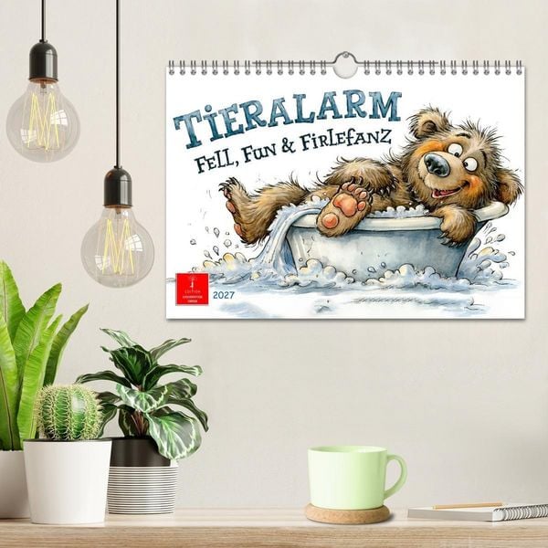 Produktbild: Tieralarm - Fell, Fun & Firlefanz (Wandkalender 2027 DIN A4 quer), CALVENDO Monatskalender