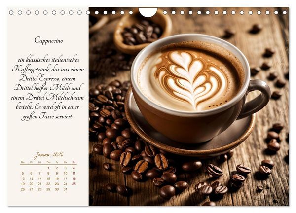 Produktbild: KI - Kaffee und Genuss 12 Monate im Aroma (Wandkalender 2026 DIN A4 quer), CALVENDO Monatskalender
