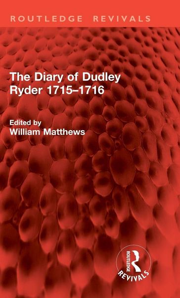 Produktbild: The Diary of Dudley Ryder 1715-1716