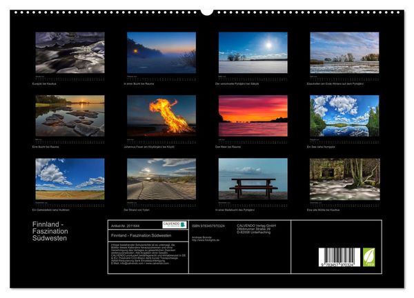 Produktbild: Finnland - Faszination S&uuml;dwesten (hochwertiger Premium Wandkalender 2026 DIN A2 quer), Kunstdruck in Hochglanz