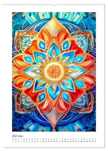Produktbild: Zauberhafte Mandalas (hochwertiger Premium Wandkalender 2026 DIN A2 hoch), Kunstdruck in Hochglanz
