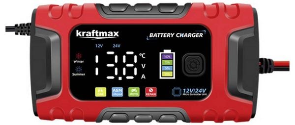 Produktbild: kraftmax Ladeger&auml;t 12 V, 24 V Ladestrom (max.) 10 A