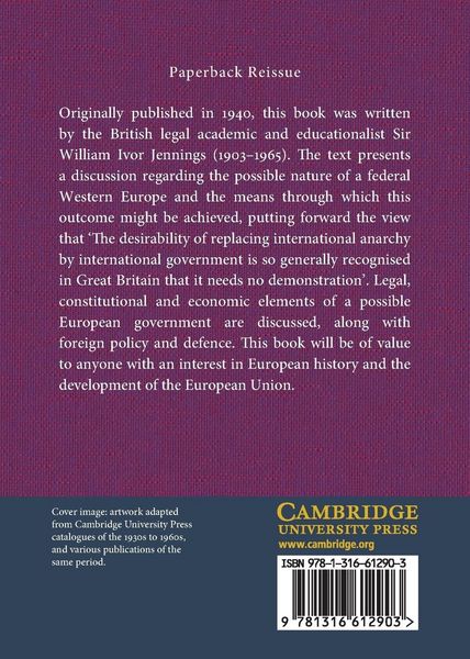 Produktbild: A Federation For Western Europe