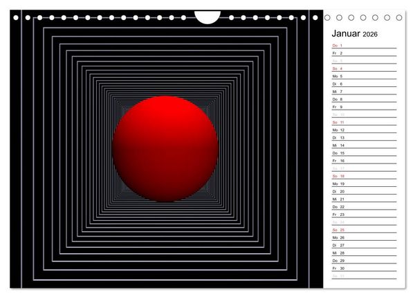 Produktbild: Mit Geometrie durch das Jahr (Wandkalender 2026 DIN A4 quer), CALVENDO Monatskalender